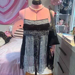 Vintage At Last Black and Gray tank